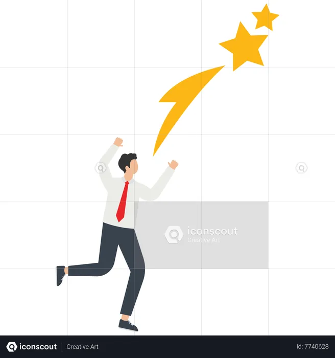 Opportunity advantage for business achievement boost Catching career target  Illustration