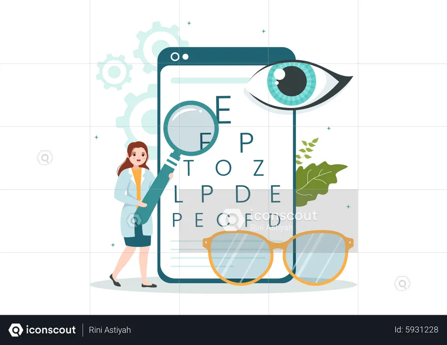 Optical eye test  Illustration