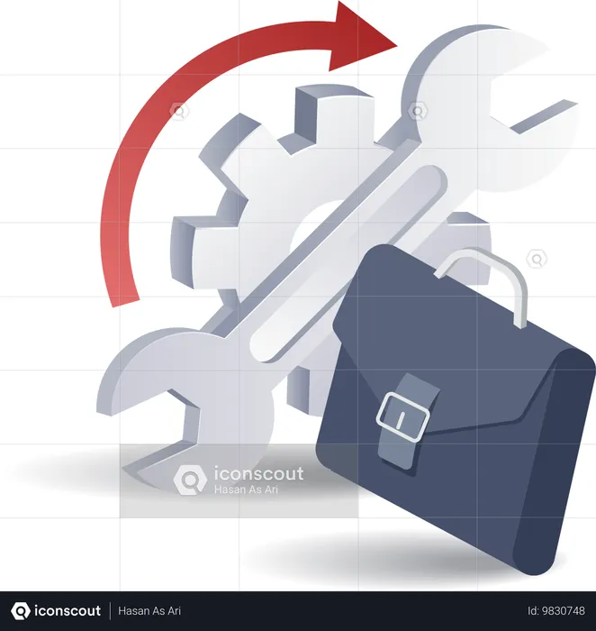 Optimierung geschäftlicher Investitionsstrategien  Illustration