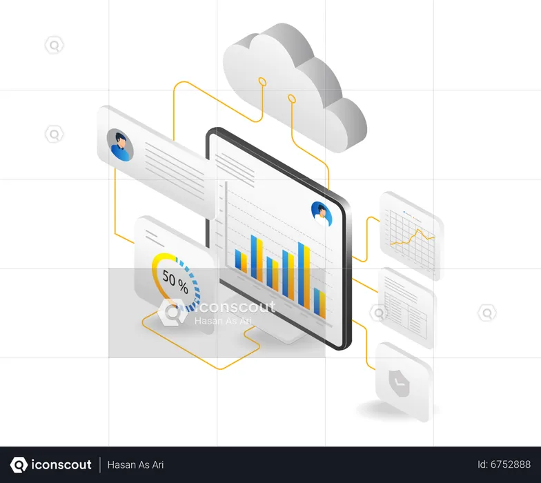 Optimización de análisis seo alojamiento web  Ilustración