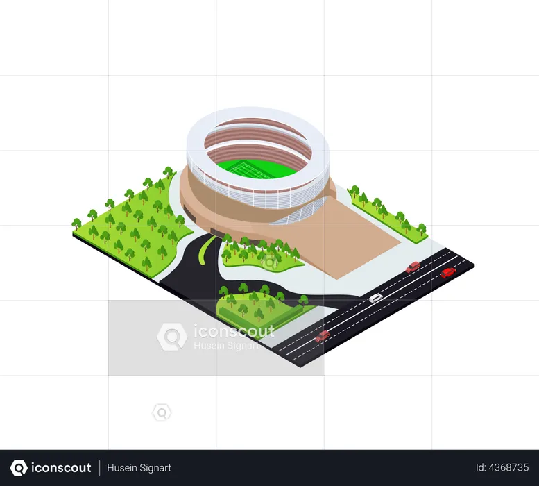 Optus Fußballstadion  Illustration