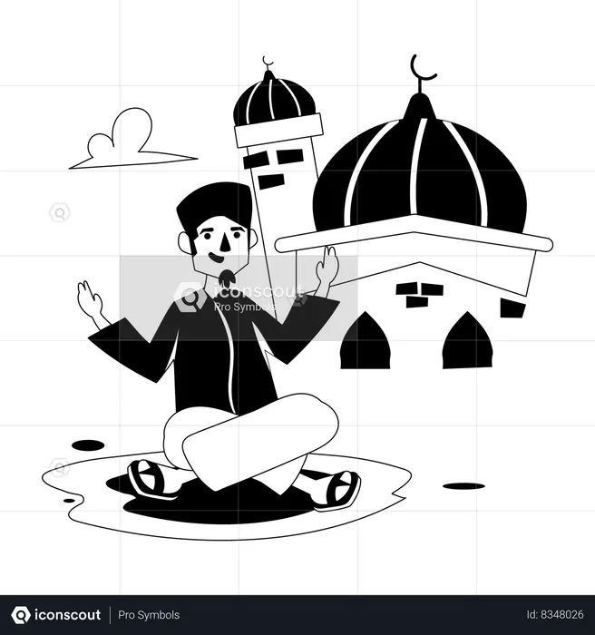 Oração do eid  Ilustração