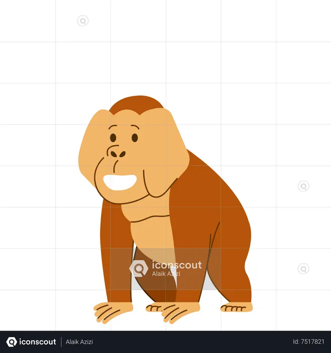 Idle Orangutan  Illustration