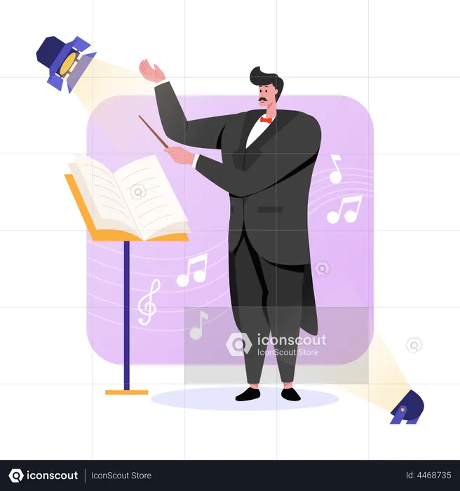 Orchestra Conductor  Illustration