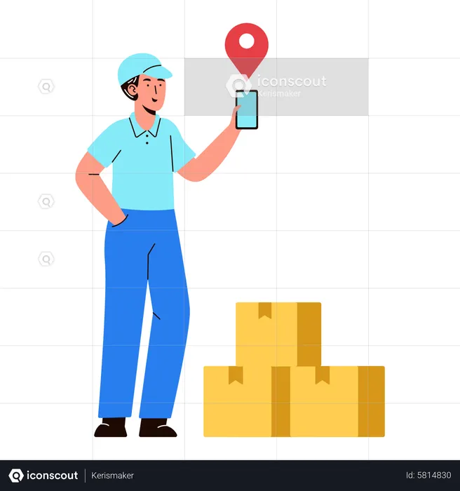 Order Delivery Tracking  Illustration