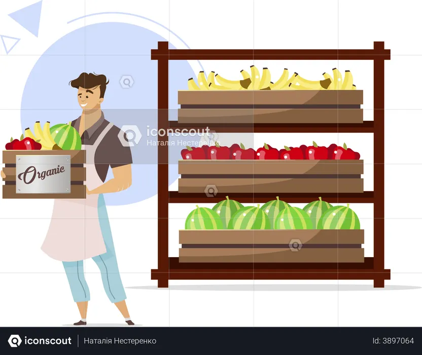 Organic fruit  Illustration