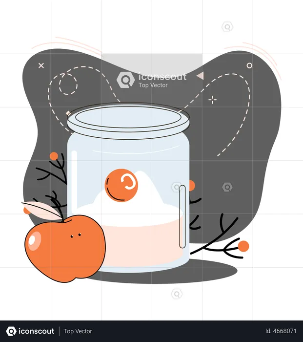 Organic vitamin drink as healthy diet cocktail  Illustration