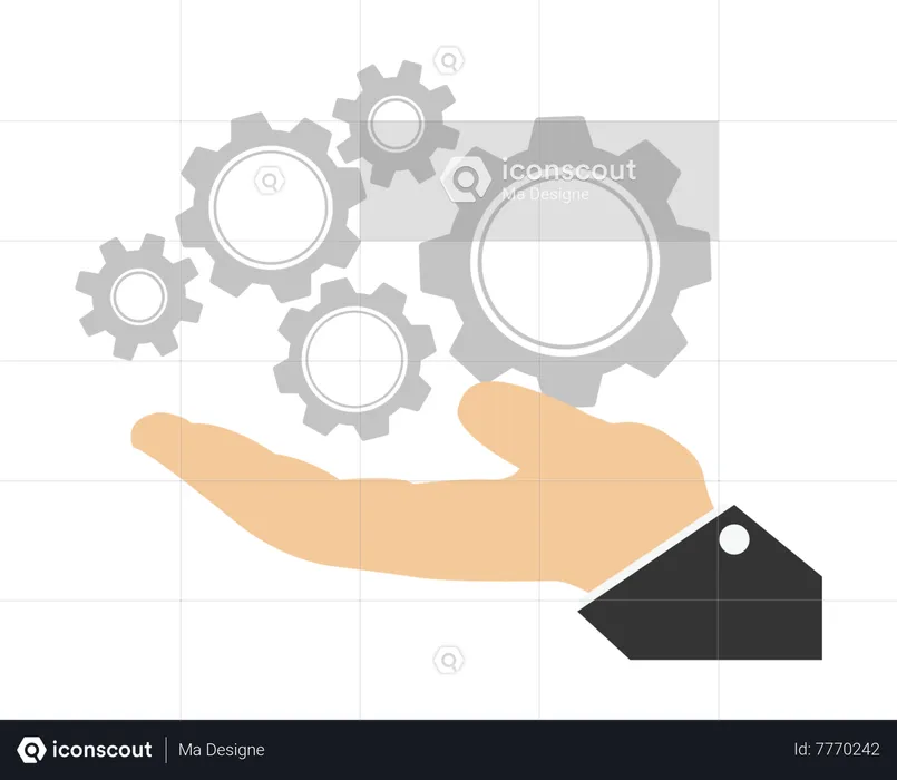 Organized business management  Illustration