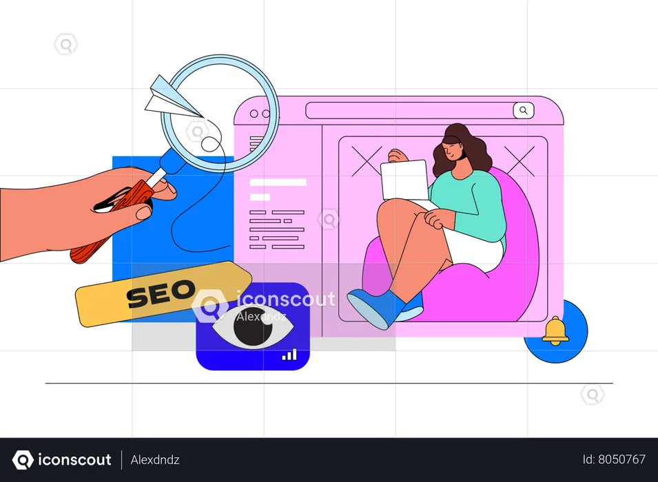 Otimização de SEO  Ilustração