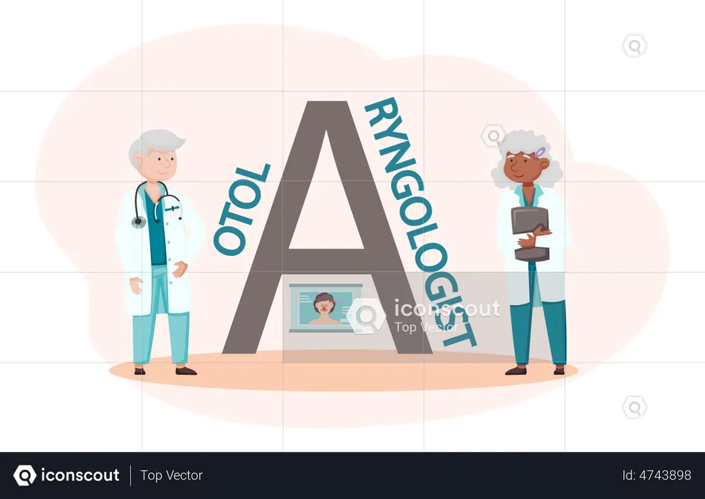 Otorhinolaryngology healthcare  Illustration