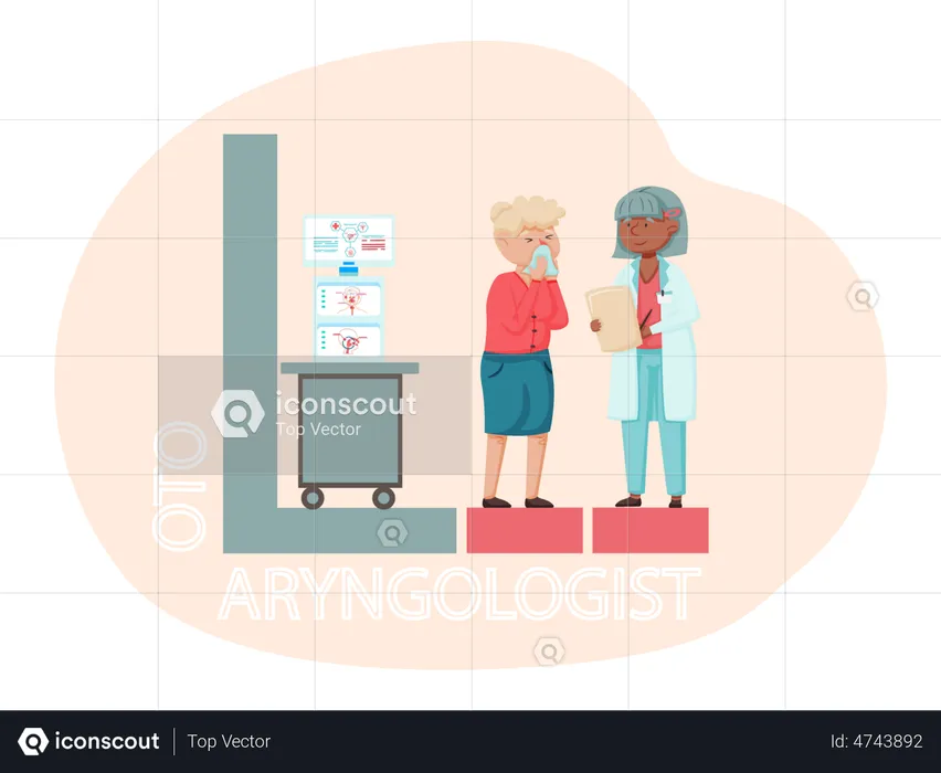 Otorrinolaringologia saúde medicina  Ilustração