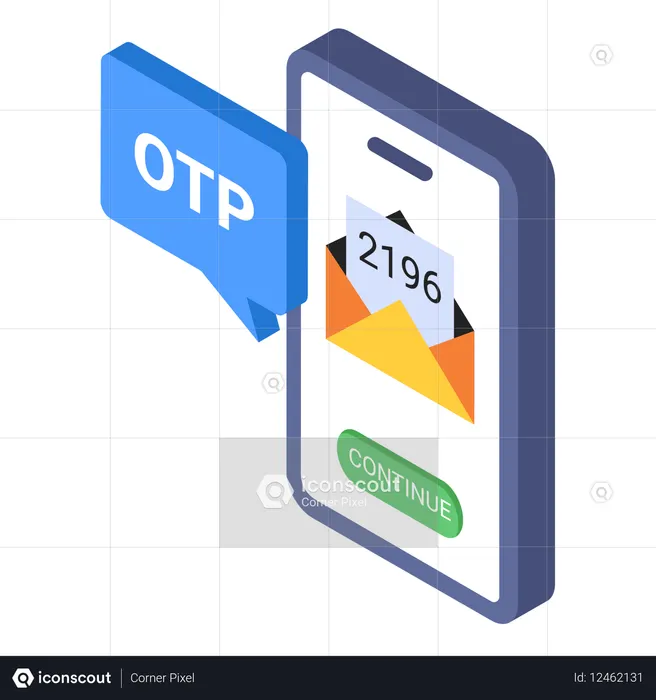 OTP 코드  일러스트레이션