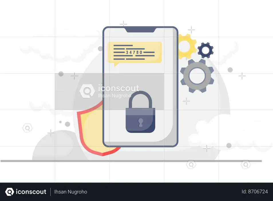 OTP code message  Illustration