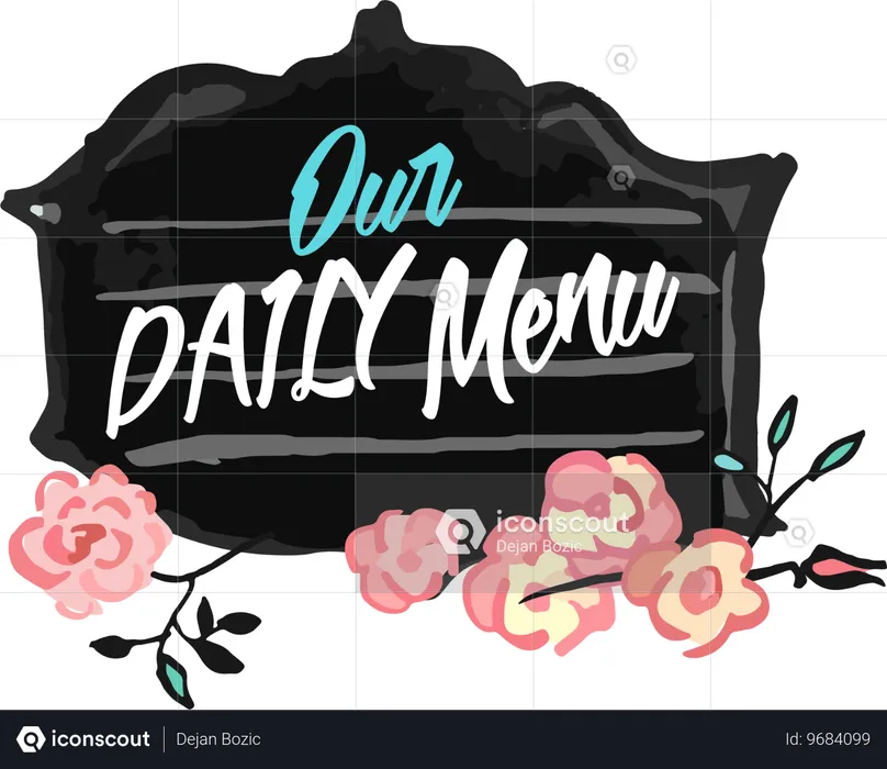 Our daily menu  Illustration