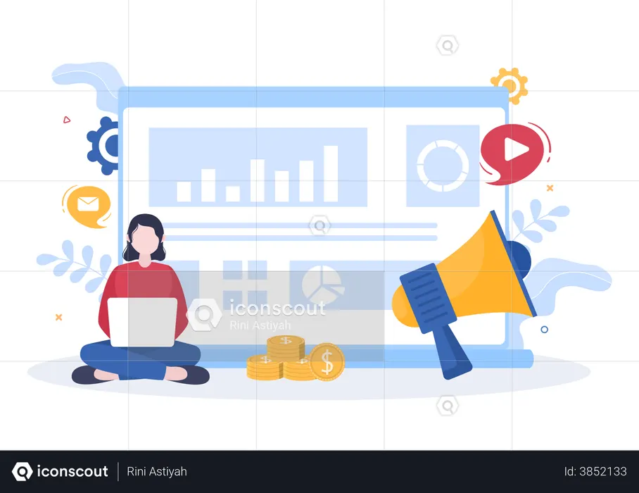 Outbound Marketing  Illustration