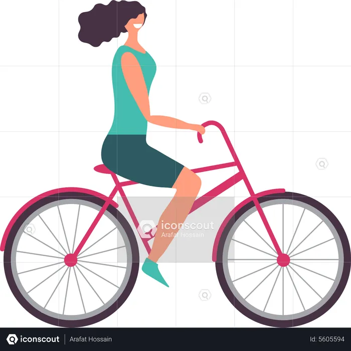 Outdoor activism urban park bicycle riders walking people  Illustration