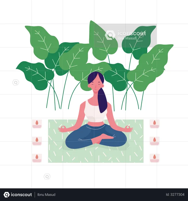 Outdoor Yoga  Illustration