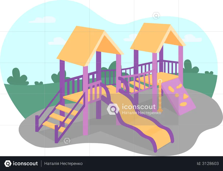 Outdoors playground  Illustration