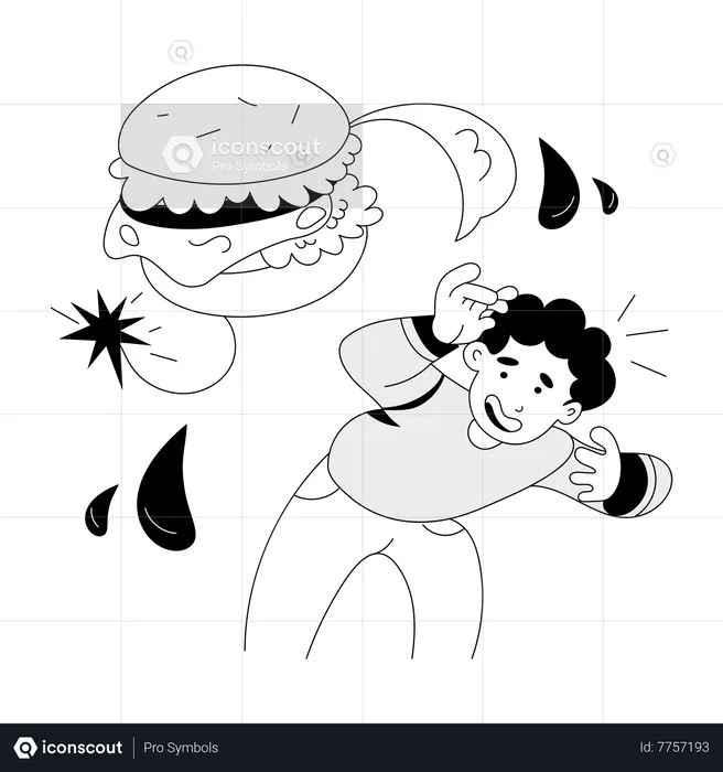 Overloaded Burger  Illustration