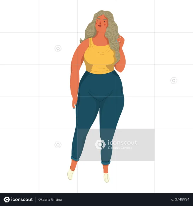 Overweight Female  Illustration