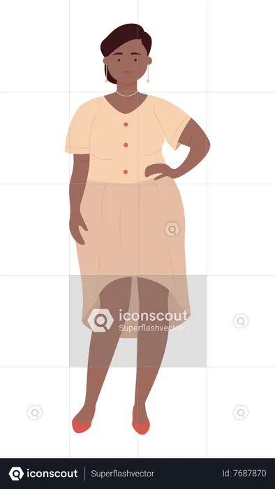 Overweight Lady  Illustration