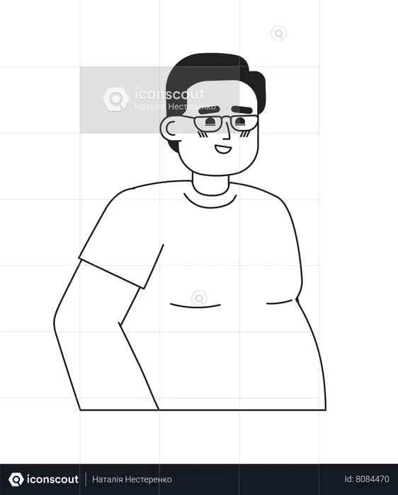 Overweight man  Illustration