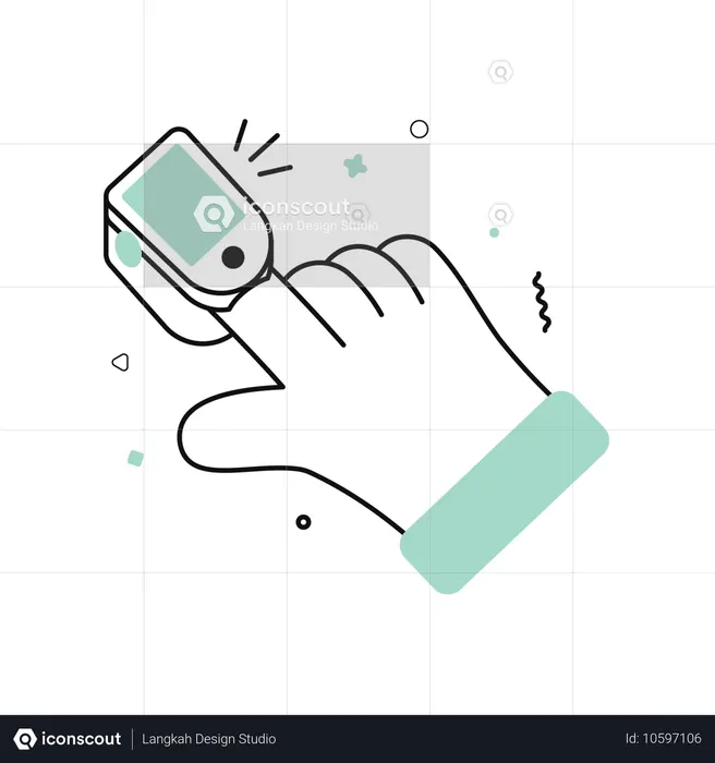 Oxímetro de mano  Ilustración