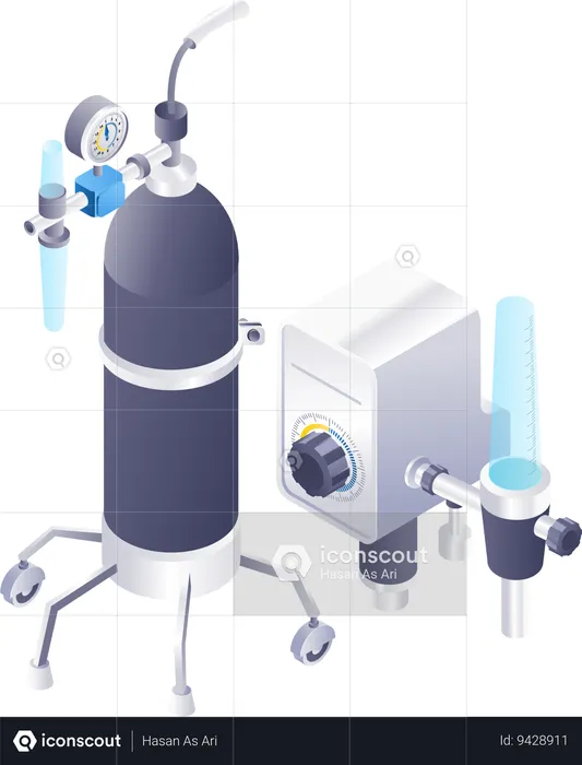 Oxygen cylinder  Illustration