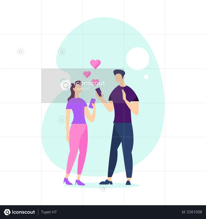 Paar-Dating  Illustration