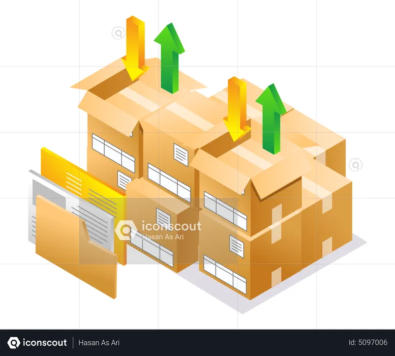 Package data for delivery of goods  Illustration