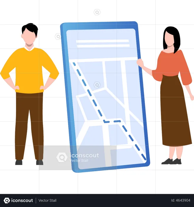 Package delivery tracking application  Illustration