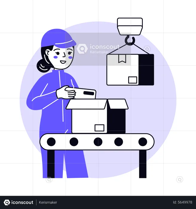 Package Manufacturing  Illustration