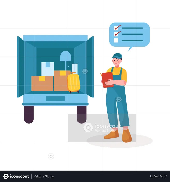 Packers and movers service  Illustration
