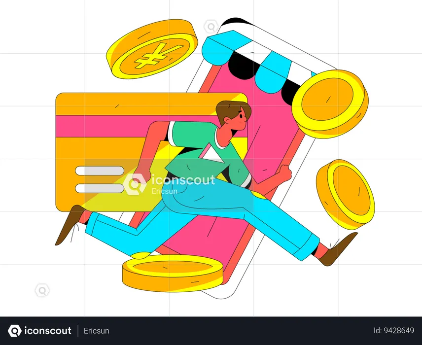 Pagamento com cartão  Ilustração