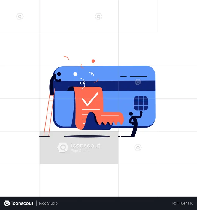 Pagamento com cartão  Ilustração