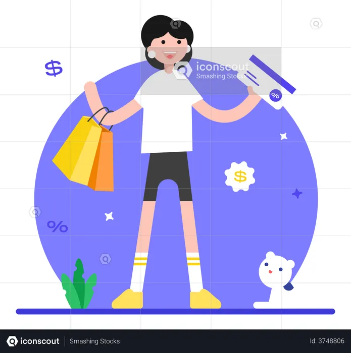Pagamento com cartão  Ilustração