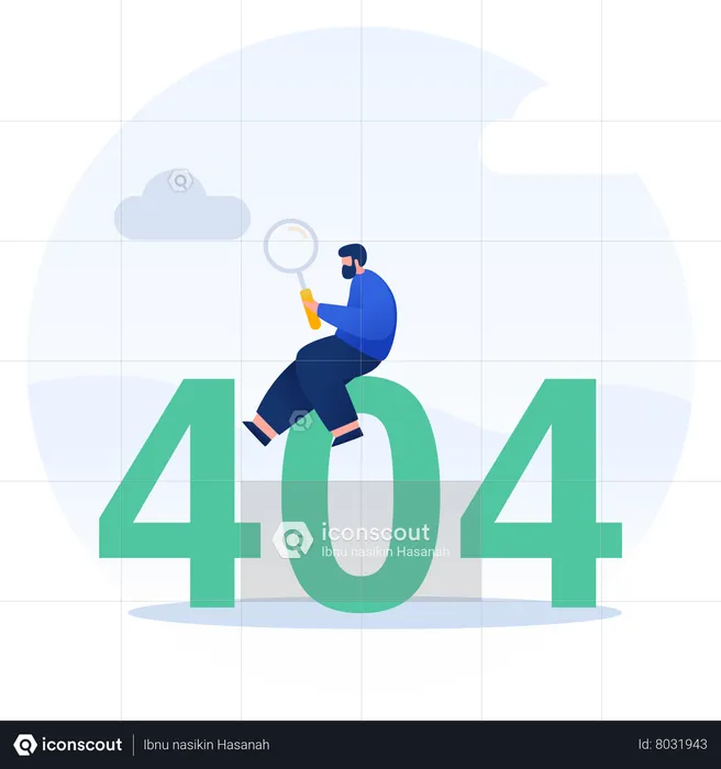 Page Not Found 404  Illustration