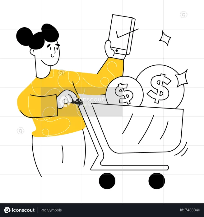 Pago de compras  Ilustración