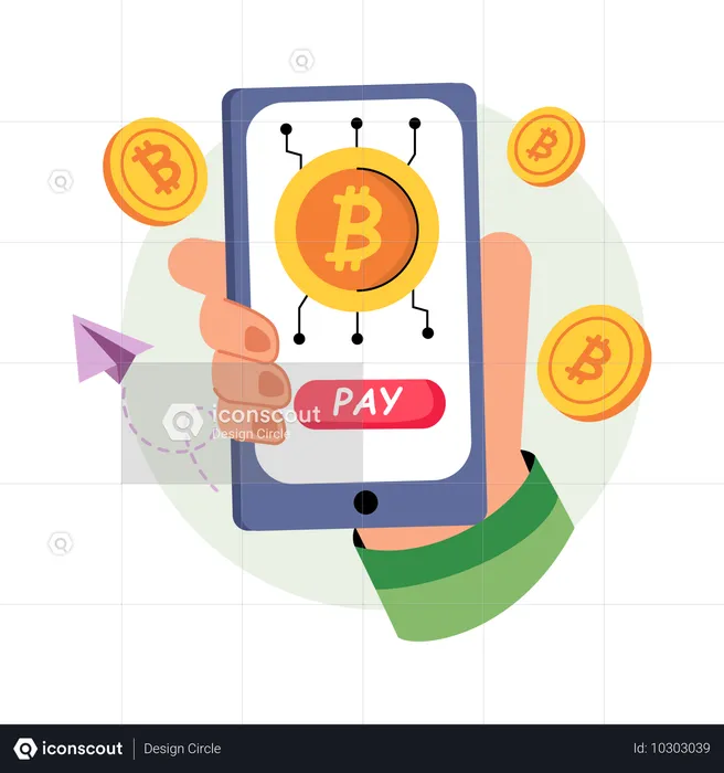 Pago en criptomoneda  Ilustración