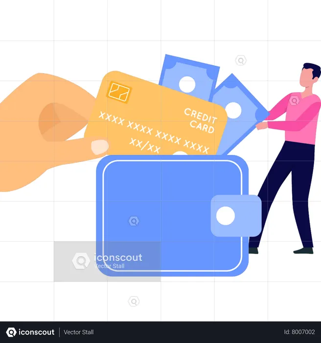 Pago con tarjeta de crédito  Ilustración