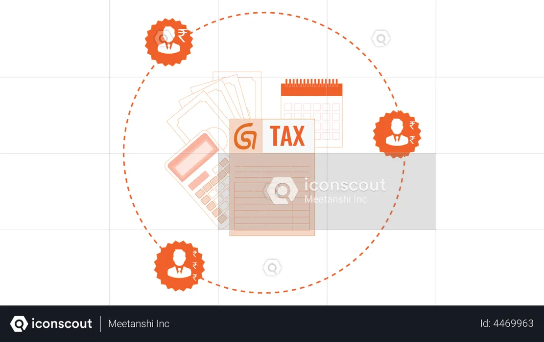 Pago de impuestos GST  Ilustración