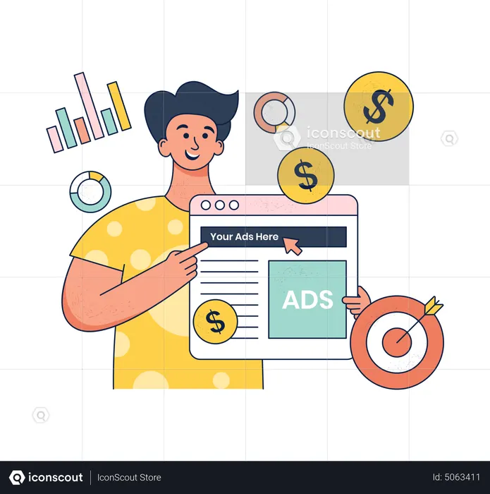 Paid Ads  Illustration