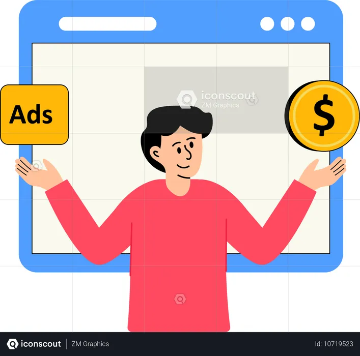 Paid Ads  Illustration