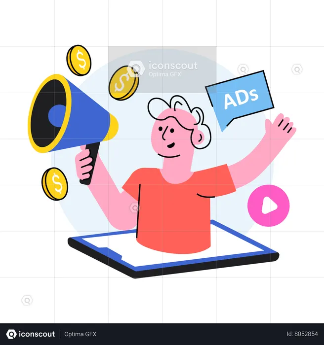 Paid Advertising  Illustration
