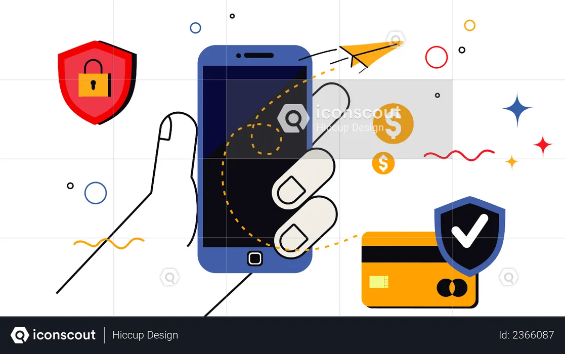 Paiement en ligne  Illustration