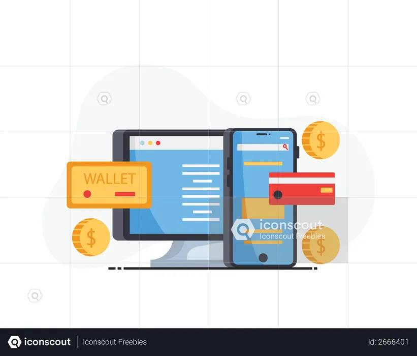 Paiement en ligne  Illustration