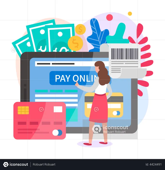 Paiement en ligne  Illustration