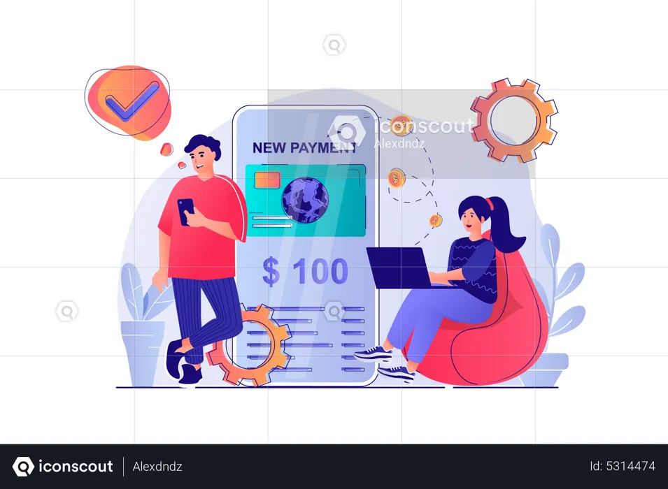 Paiement en ligne  Illustration