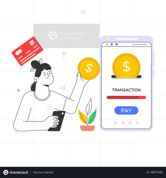 Paiement mobile  Illustration