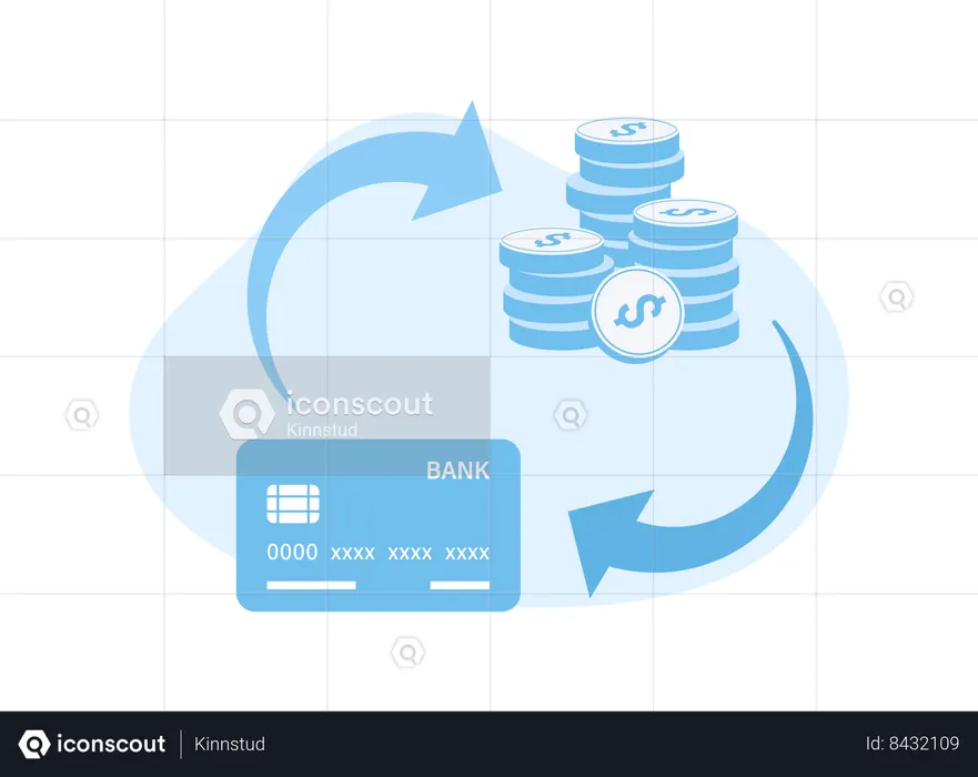 Paiement par carte de crédit  Illustration